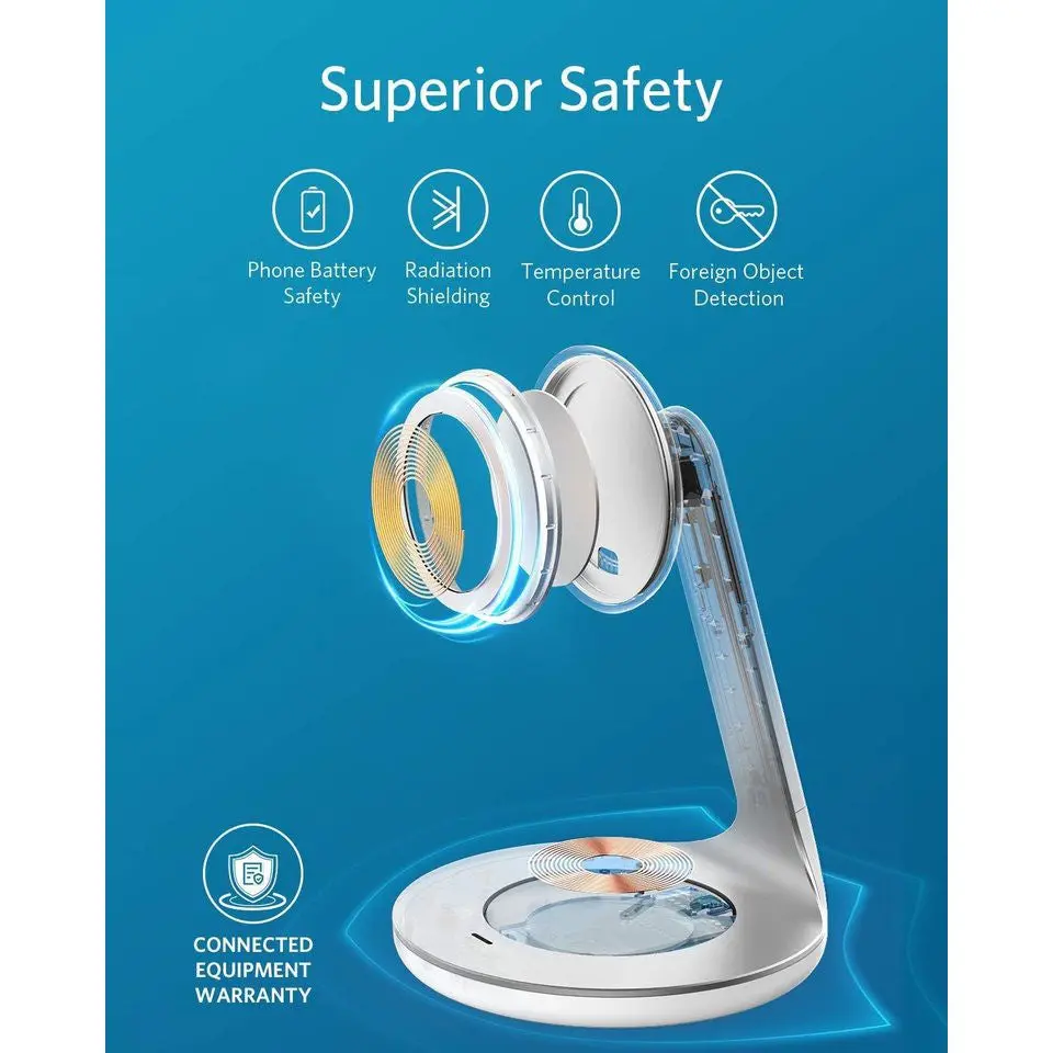 Dock sạc không dây 2 in 1 Anker A2561 - Ảnh 7