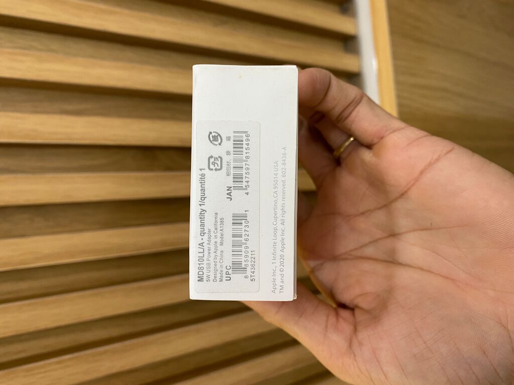 Củ sạc vuông iphone 1A fullbox - fake - Ảnh 8