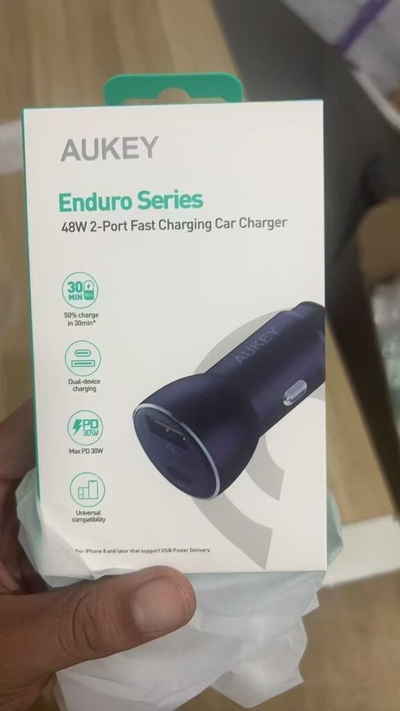 Tẩu sạc nhanh 48W cho xe hơi hãng AUKEY CC-Y48 , sạc oto ô tô vỏ kim loại, nhỏ gọn - Ảnh 6