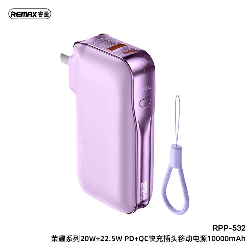 {Order giao 10/12} Củ sạc kiêm Pin dự phòng Remax RPP-532 dung lượng 10.000mAh sạc nhanh 22.5W PD - Ảnh 5