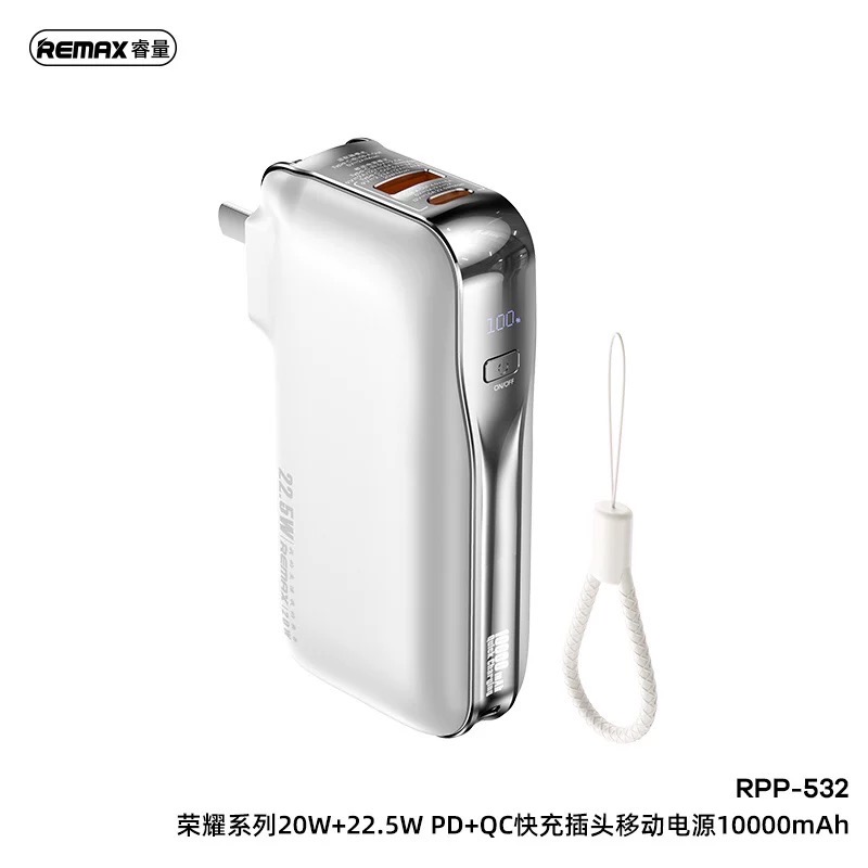 {Order giao 10/12} Củ sạc kiêm Pin dự phòng Remax RPP-532 dung lượng 10.000mAh sạc nhanh 22.5W PD - Ảnh 4