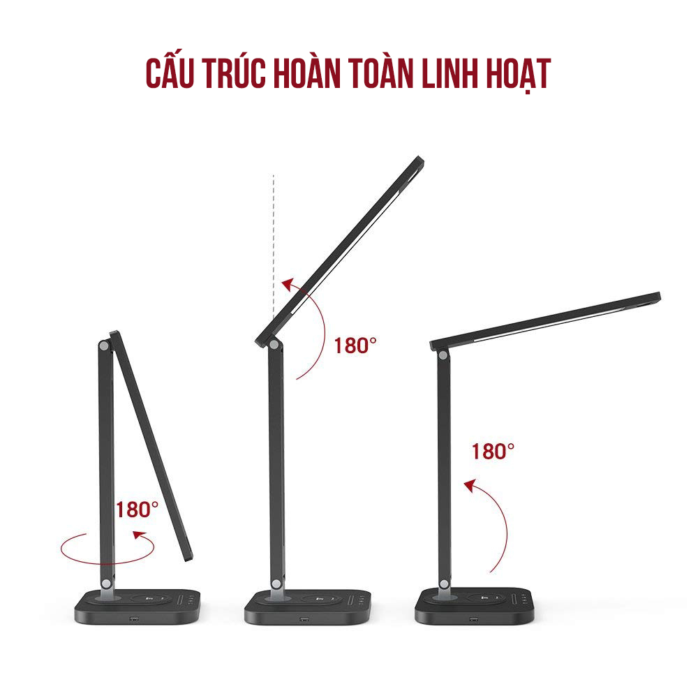 Đèn bàn chống cận kiêm sạc không dây Taotronics TT-DL038 - Ảnh 8