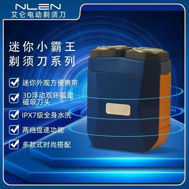 {Order giao 30/11} Máy cạo râu Mini Bully NLEN, chống nước, lưỡi dao đôi 3D - Ảnh 4