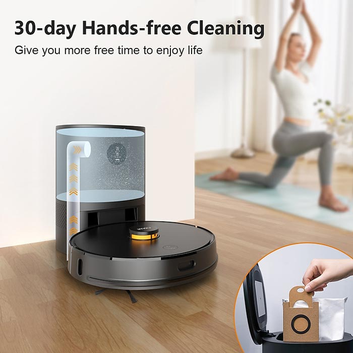 Robot hút bụi+lau nhà IMOU RV-L11-A, lực hút 2700Pa, tự đổ rác, bản Q.Tế, kèm đổi nguồn 110v - Ảnh 3
