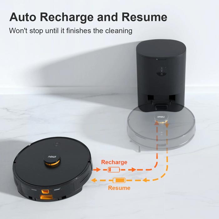 Robot hút bụi+lau nhà IMOU RV-L11-A, lực hút 2700Pa, tự đổ rác, bản Q.Tế, kèm đổi nguồn 110v - Ảnh 4
