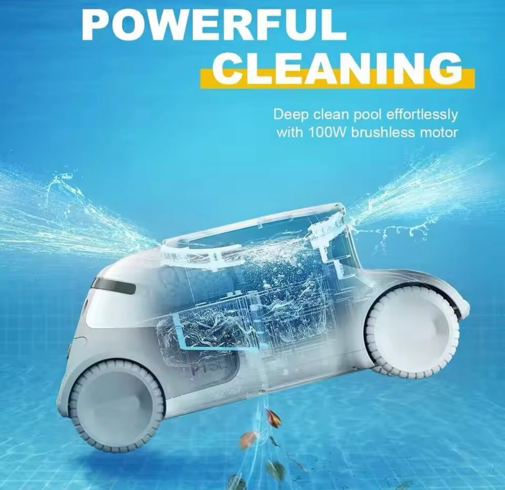 Robot dọn vệ sinh bể bơi Genkinno P1 SE - Robot Vệ Sinh Hồ Bơi sạc Pin - Ảnh 3