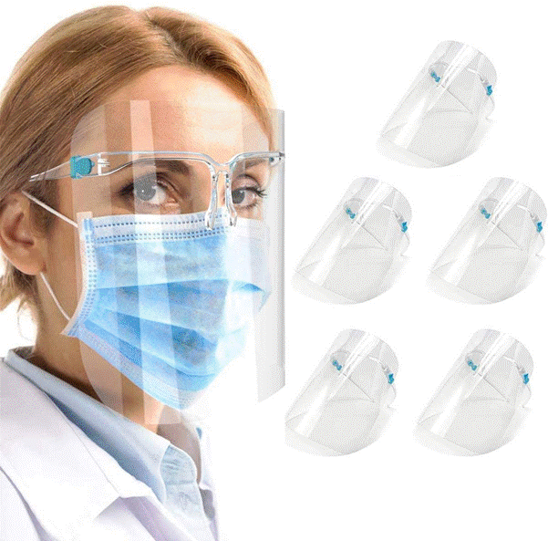 Kính chắn chống giọt bắn trong suốt nhựa PET - Face Shield Mask