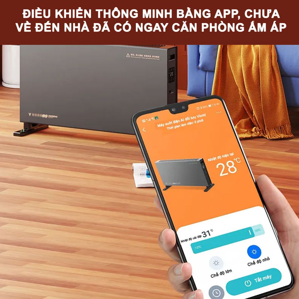 Máy sưởi đối lưu thông minh Xiaomi Viomi AI VXDL02 - bản nội địa, kết nối App - Ảnh 2
