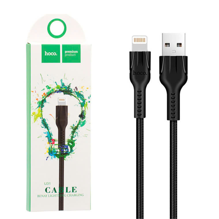 Tp - Cáp Benay HOCO U31 chân lightning - mầu đen