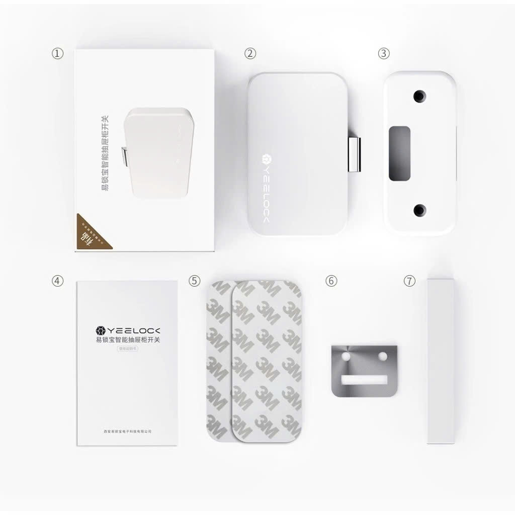Khóa tủ thông minh Xiaomi Easy lock treasure smart drawer cabinet switch ZNGS01YSB - white - Ảnh 4