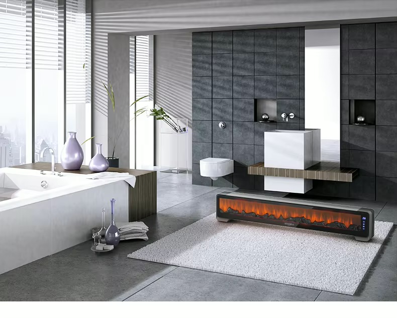 Máy sưởi Whirlpool (Mỹ), công nghệ sưởi Graphene, màn hình than củi, dài 1.3m, 2200W - Ảnh 6