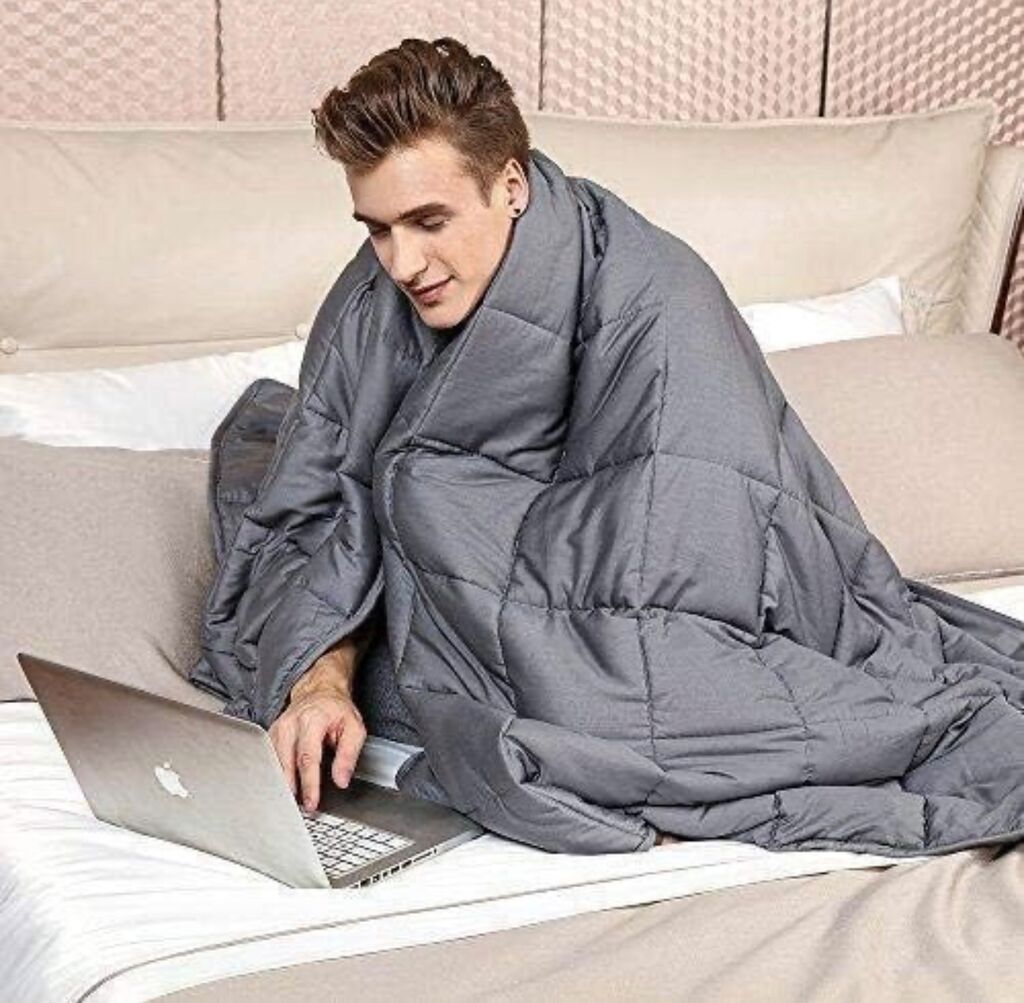 Chăn trọng lực MS2 hãng Royal Latex 100% Polyester, chăn đôi cỡ lớn kích thước 200x230cm, nặng ~12kg - Ảnh 5