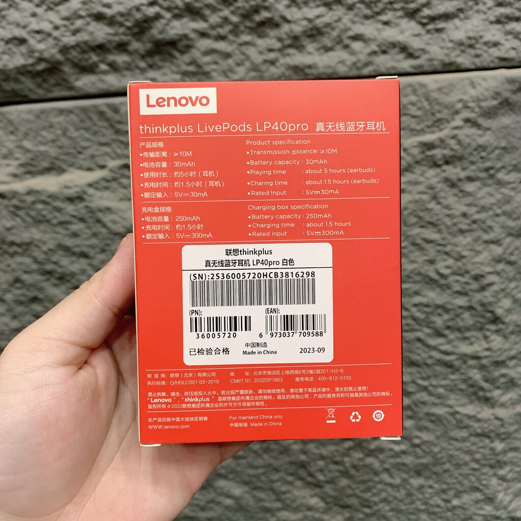 Tai Bluetooth LENOVO Thinkplus LivePods LP40pro - đã bóc hộp kiểm tra pin sống 100% - Ảnh 3