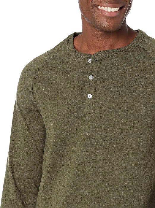 Áo dài tay Amazon Essentials B07BJKRNSB size S Mỹ = L Việt Nam( xanh rêu) - Ảnh 3