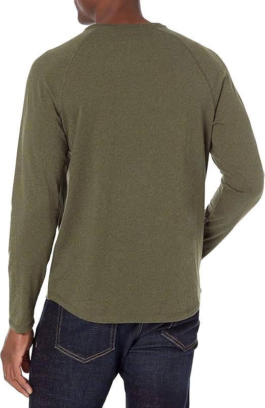 Áo dài tay Amazon Essentials B07BJKRNSB size S Mỹ = L Việt Nam( xanh rêu) - Ảnh 4