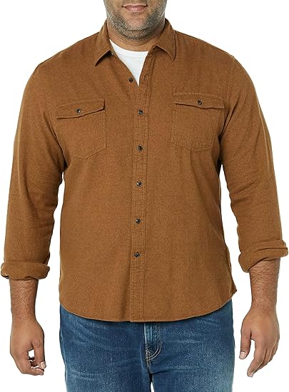 Áo sơ mi Nam vải nỉ Amazon Essentials size S Mỹ ( M Việt Nam ) B08X5DPMZN - - Ảnh 7