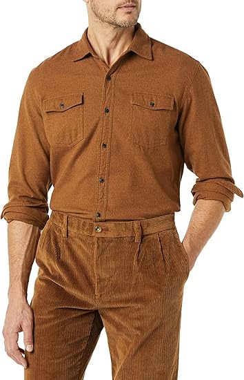 Áo sơ mi Nam vải nỉ Amazon Essentials size S Mỹ ( M Việt Nam ) B08X5DPMZN -