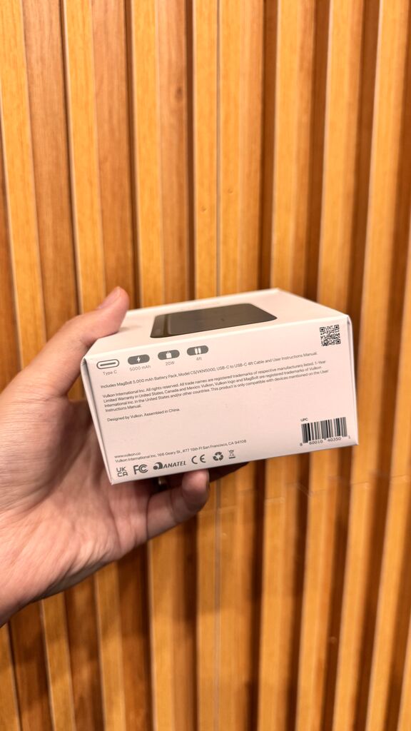 Pin dự phòng không dây Vulkon (Mỹ) C5 5000mAh , sạc Magsafe 15w, sạc nhanh 20w - Ảnh 2