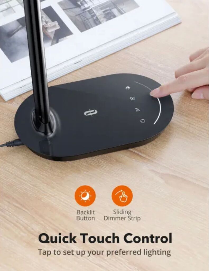 Đèn học chống cận Taotronics TT-DL064 Pro, 5 mức sáng, 4 chế độ màu ( Đen ) - Ảnh 5
