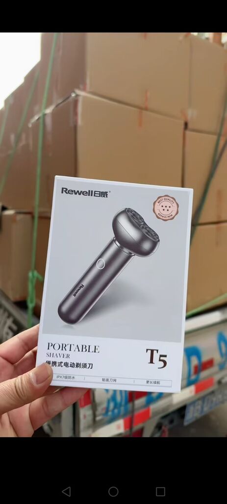 Máy cạo râu Rewell T5, lưỡi kép từ tính, tự mài, chống nước IPX7. - Ảnh 6