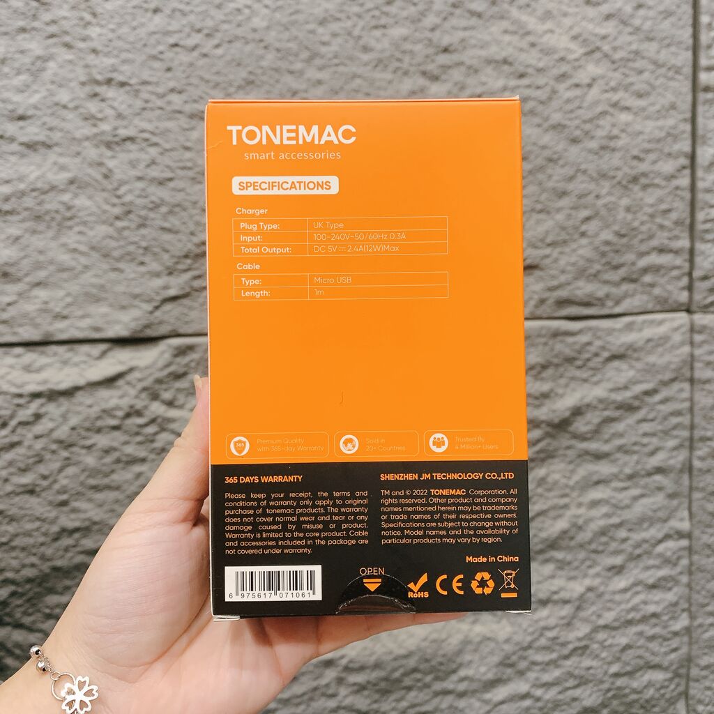 Combo củ sạc + cáp USB iphone / micro Tonemac UC22/UC42 - Ảnh 5