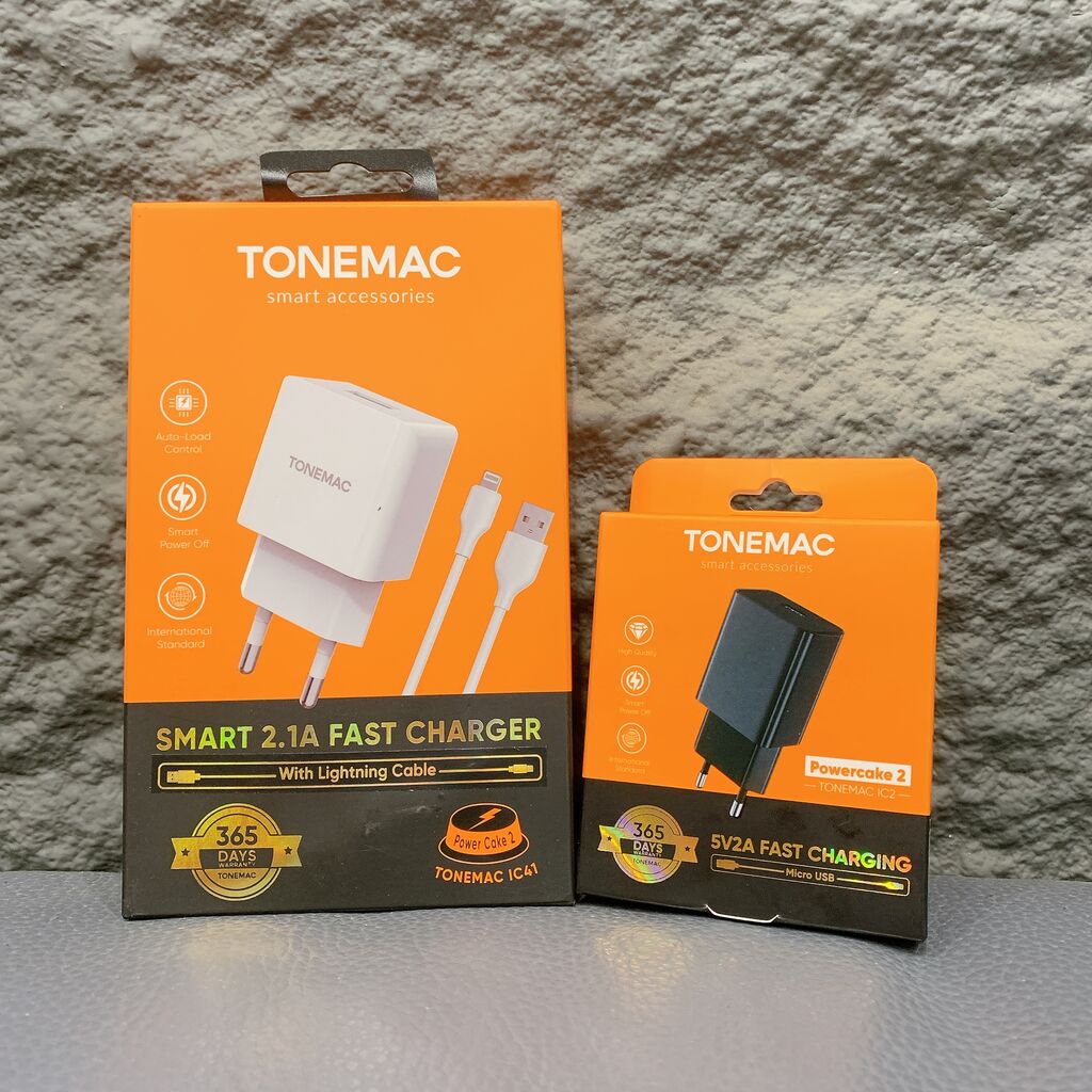 Combo củ sạc + cáp Lightning cho iPhone A to L hãng Tonemac IC41