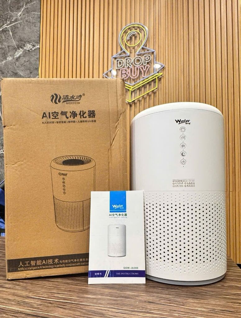 (Tặng tai TCL) Máy lọc không khí AI300 Water System, tạo ion âm, Loa Bluetooth , đèn UV diệt khuẩn