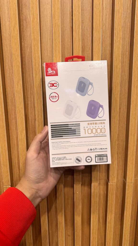 Pin  Dự Phòng 10.000mAh sạc nhanh 22.5W MODUNYOUPIN 3C-16 , liền cáp, sạc được iPhone 16, màu random - Ảnh 3