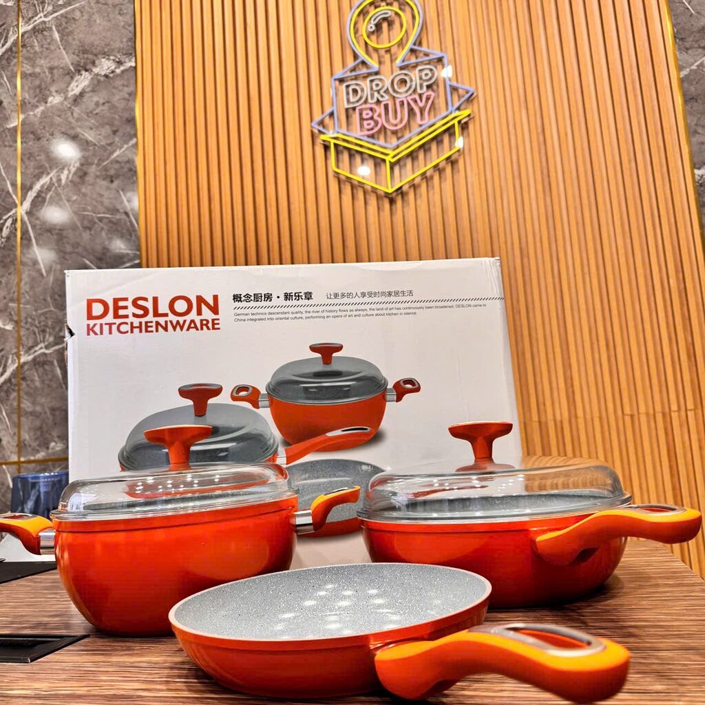 Bộ Nồi Chảo Chống Dính DESLON Kitchenware - dùng được cho bếp từ, ko chứa PFOA