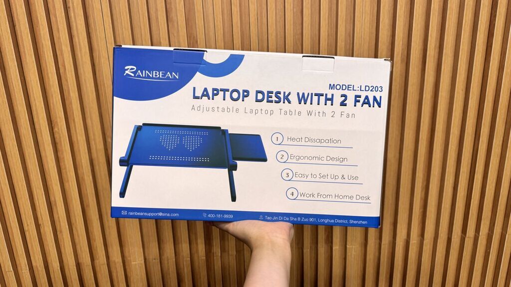 Bàn laptop di động RAINBEAN ( hàng Amazon ) , kèm bàn kê chuột , có thể gập gọn - Ảnh 8