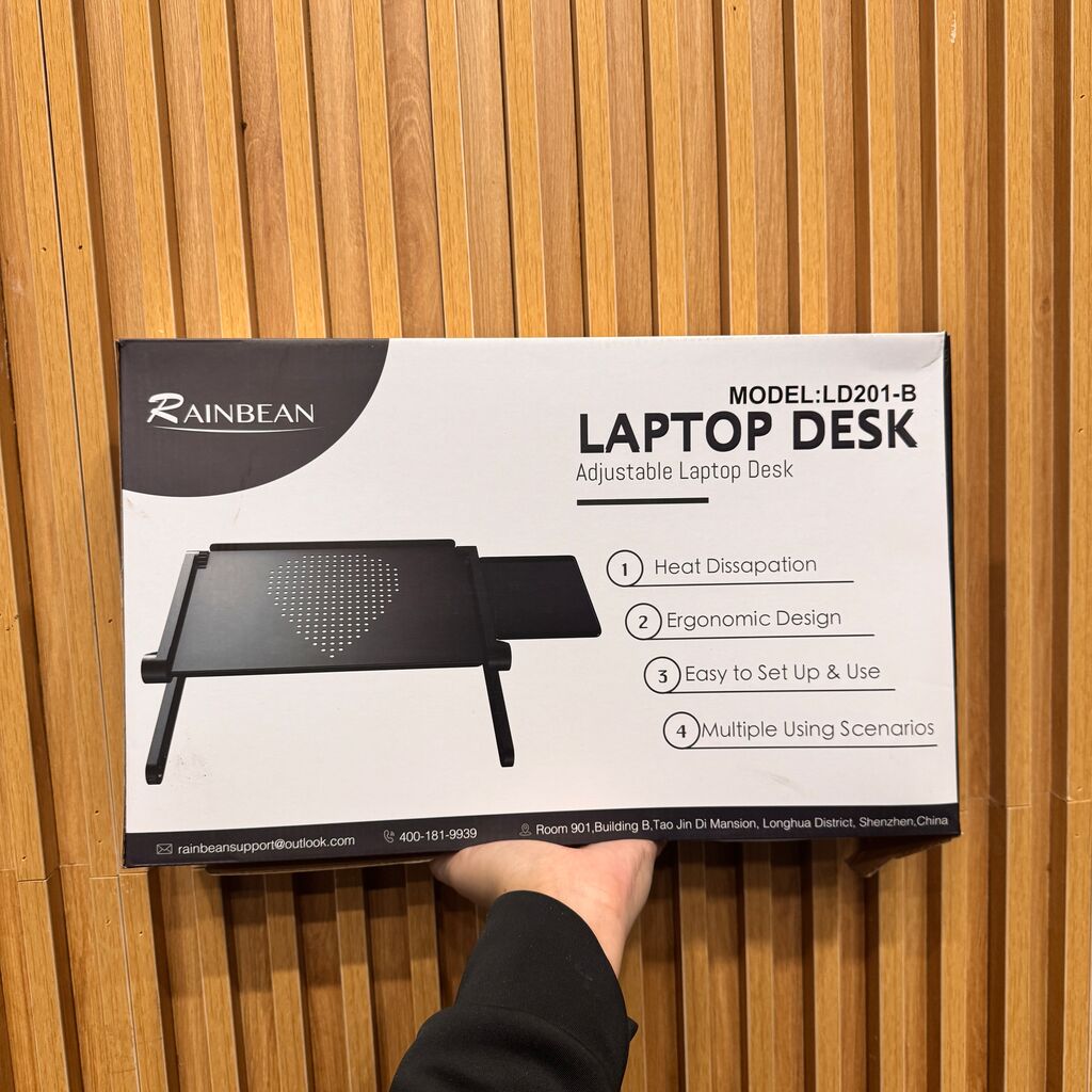 Bàn laptop di động RAINBEAN ( hàng Amazon ) , kèm bàn kê chuột , có thể gập gọn - Ảnh 9