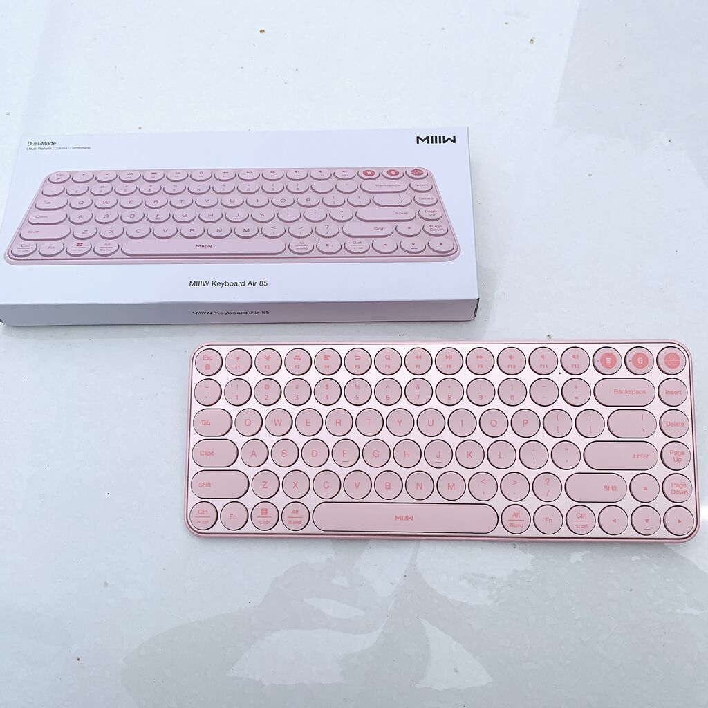Bàn phím không dây Bluetooth hãng Xiaomi MIIIW Keyboard Air 85 MWXKT01 ( Pink ) - Ảnh 2