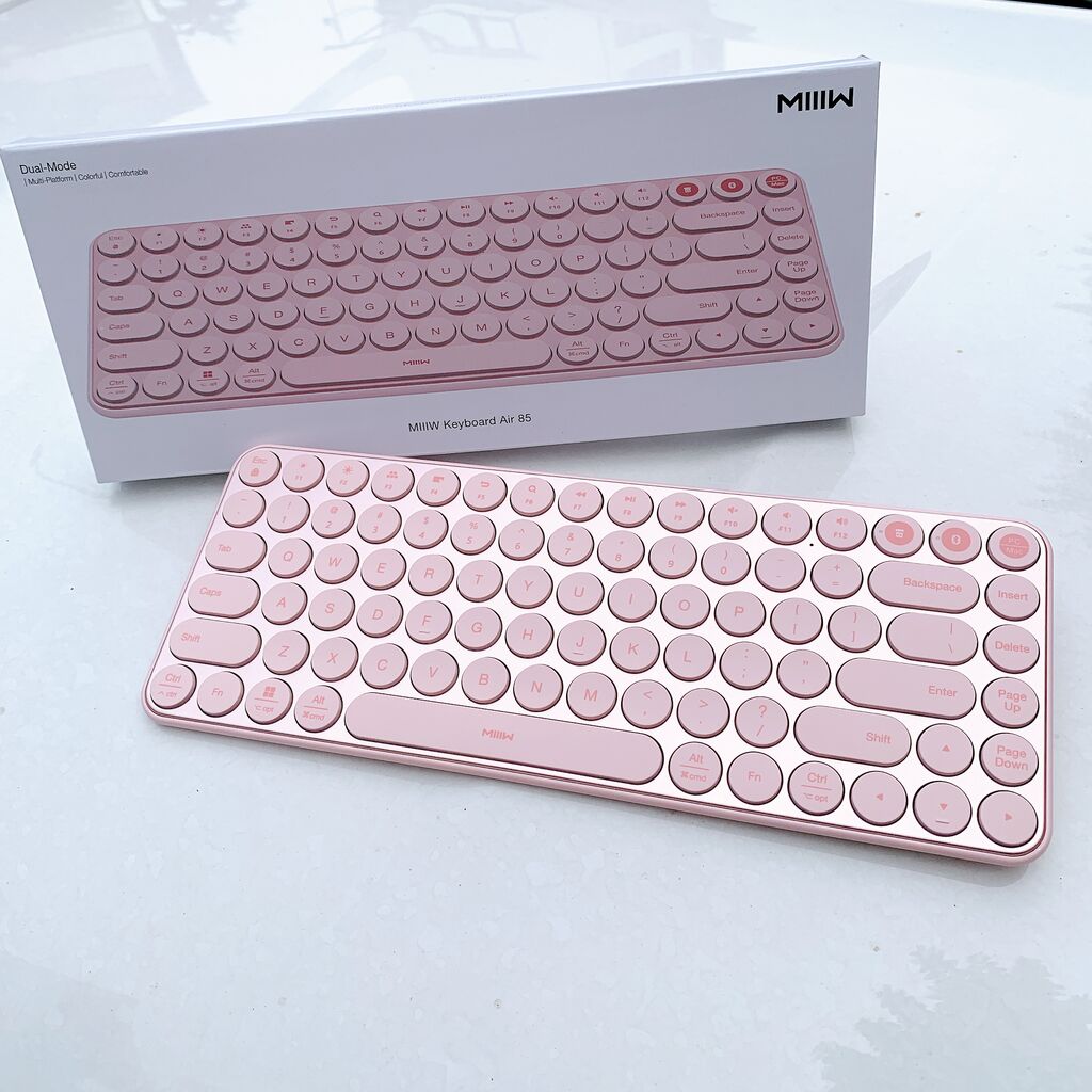 Bàn phím không dây Bluetooth hãng Xiaomi MIIIW Keyboard Air 85 MWXKT01 ( Pink )
