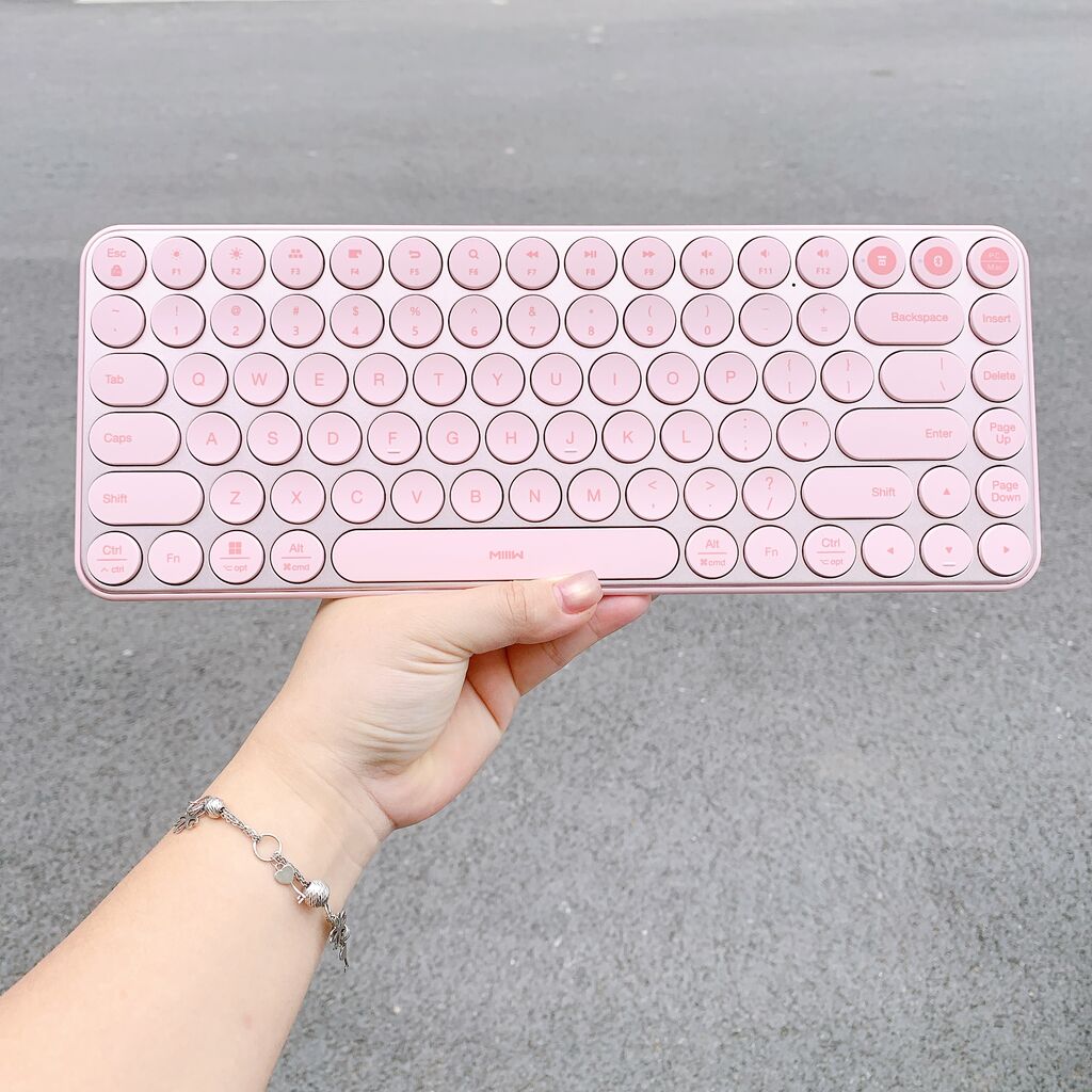 Bàn phím không dây Bluetooth hãng Xiaomi MIIIW Keyboard Air 85 MWXKT01 ( Pink ) - Ảnh 3