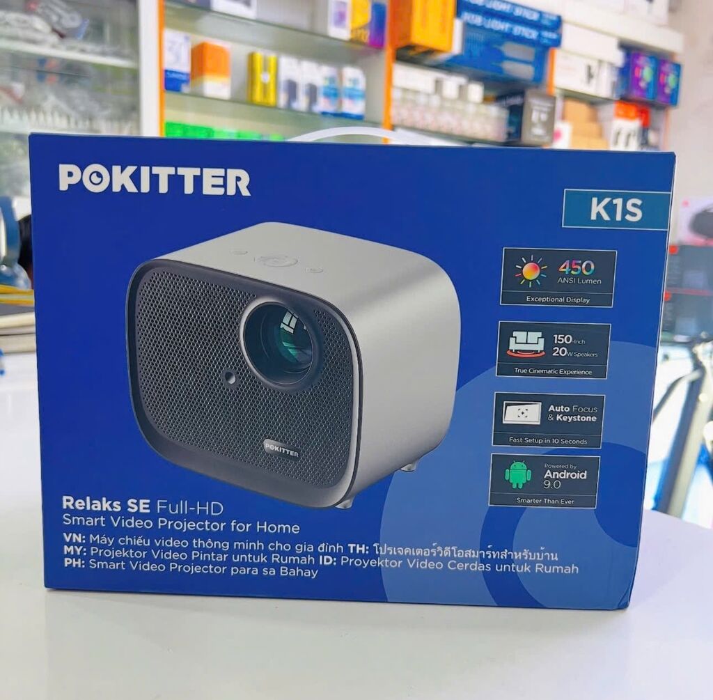Máy chiếu Pokitter K1S, 1080P, chạy Android, kết nối điện thoại ( hàng Amazon) - Ảnh 3