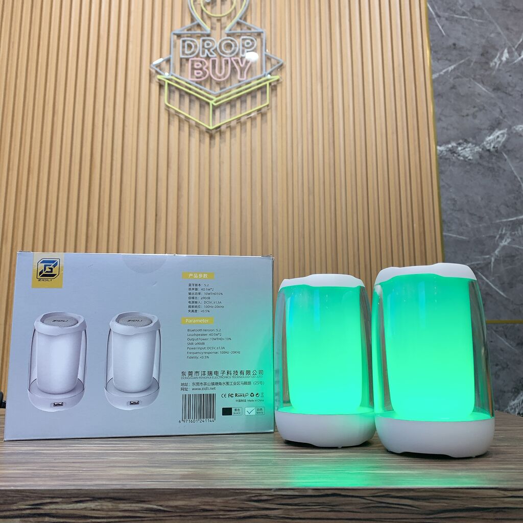 Cặp 2 Loa Bluetooth Zidli D81 – Đèn RGB đổi màu theo nhạc, có dây AUX - Ảnh 3