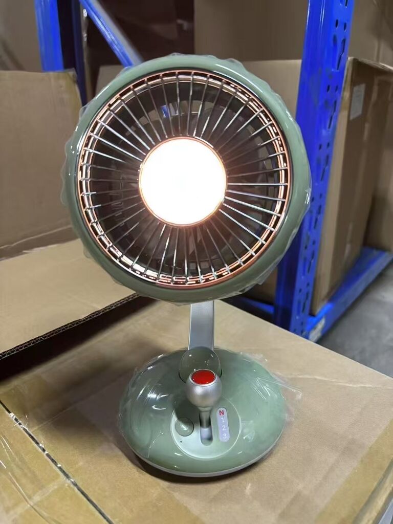 Quạt bàn D5J phong cách Retro cổ điển, tích hợp đèn, có túp năng xoay - Ảnh 4