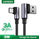 Cáp sạc nhanh 3A chữ L chân Type-C Ugreen US284, vỏ nhôm - dài 3M - Ảnh 9