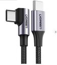 Cáp dữ liệu, sạc nhanh 60W Type-C to Type-C bẻ góc 90 Ugreen  US255/50122 - dài 0,5M  - Ảnh 5