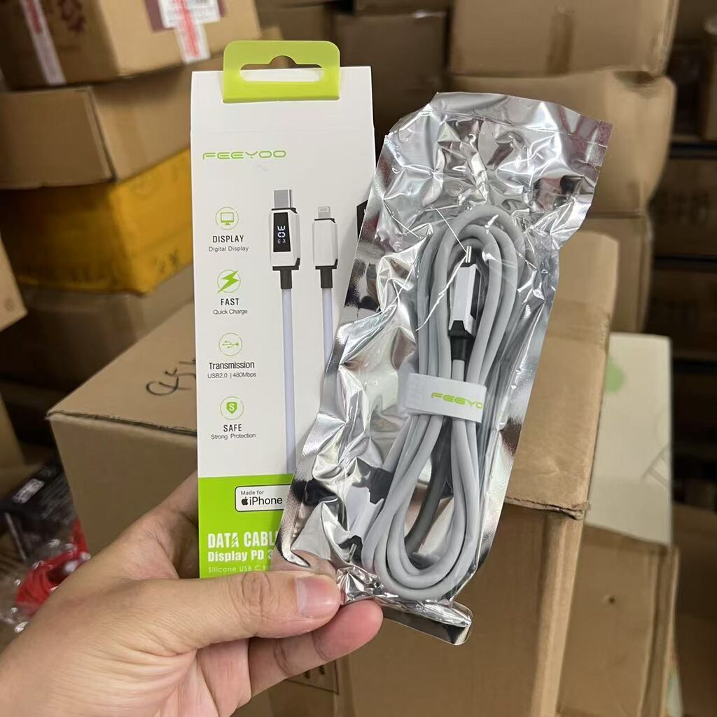 Cáp sạc iPhone C to L có MFI, hiển thị công suất FEEYOO Heymix (hàng xuất Đức ) - Ảnh 4