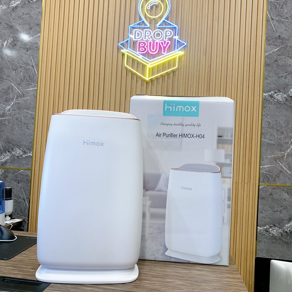 Máy lọc không khí HIMOX H04 – lõi HEPA & Carbon khử mùi, lọc bụi mịn, hàng Amazon