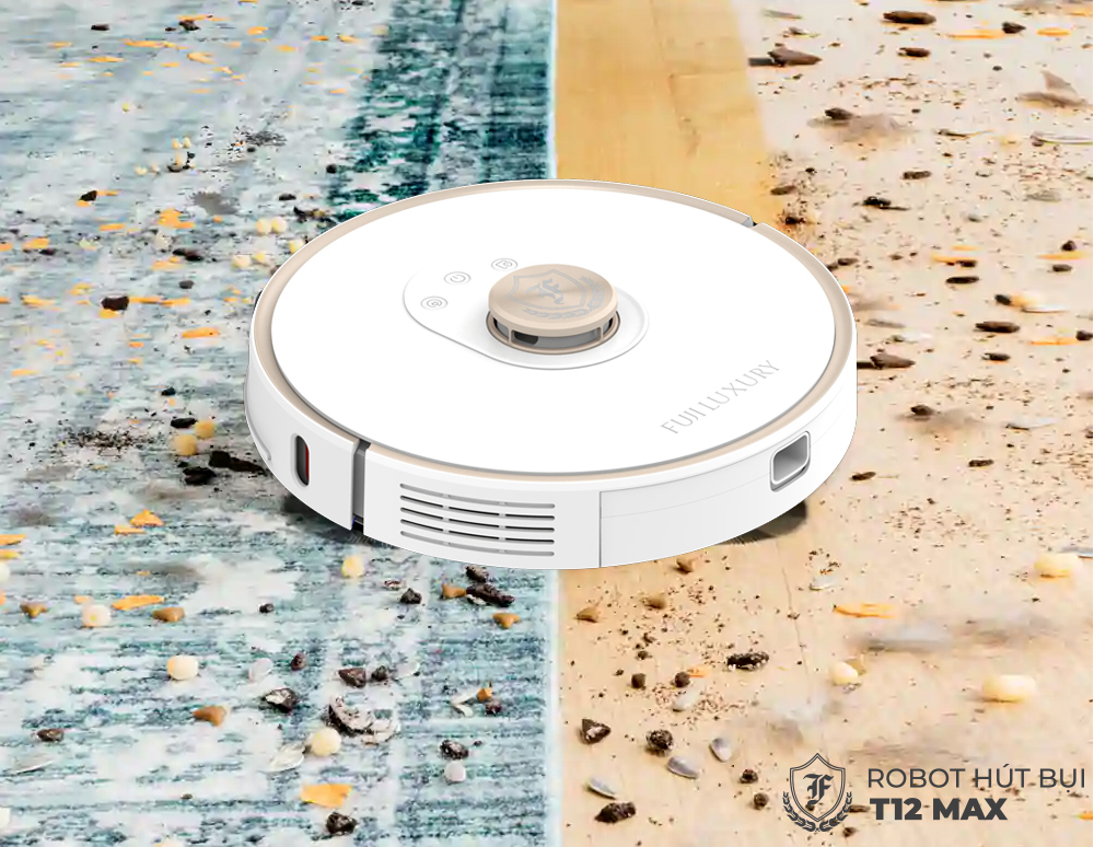 Robot hút bụi lau nhà thông minh Fuji Luxury T12 Max - màu đen - Ảnh 10