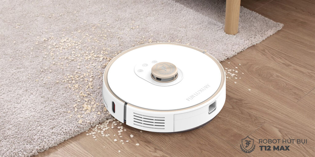 Robot hút bụi lau nhà thông minh Fuji Luxury T12 Max - màu đen - Ảnh 3