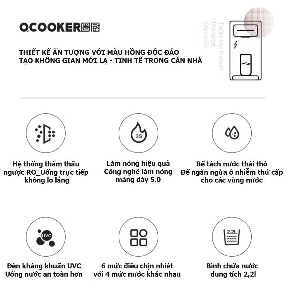 Bình thủy điện máy lọc nước để bàn Xiaomi Qcooker CS_JY100, công nghệ lọc RO - Ảnh 10