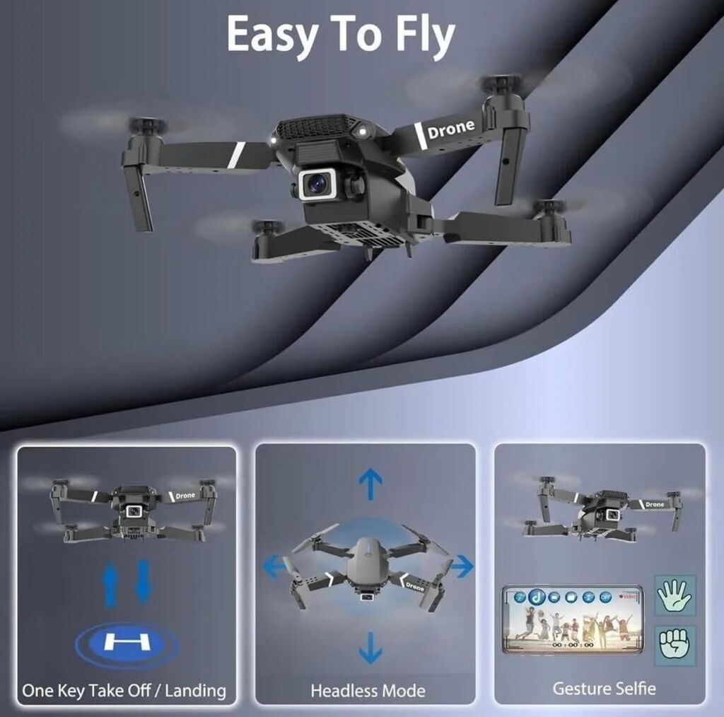  Máy bay Flycam E99 Drone, 3 Pin rời, quay phim chụp ảnh ( hàng Amazon ) - Ảnh 4