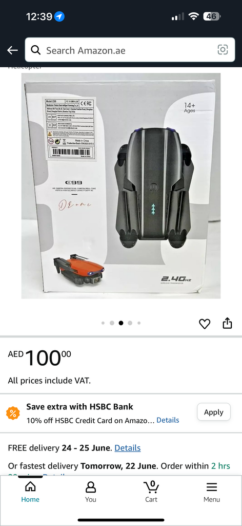  Máy bay Flycam E99 Drone, 3 Pin rời, quay phim chụp ảnh ( hàng Amazon ) - Ảnh 2