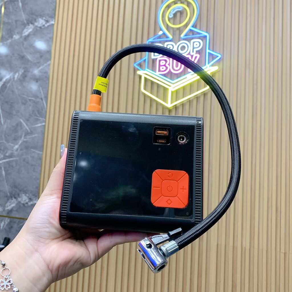 Máy bơm lốp LISEN, công suất lớn 120W, tích pin, cổng sạc Type C - Ảnh 5