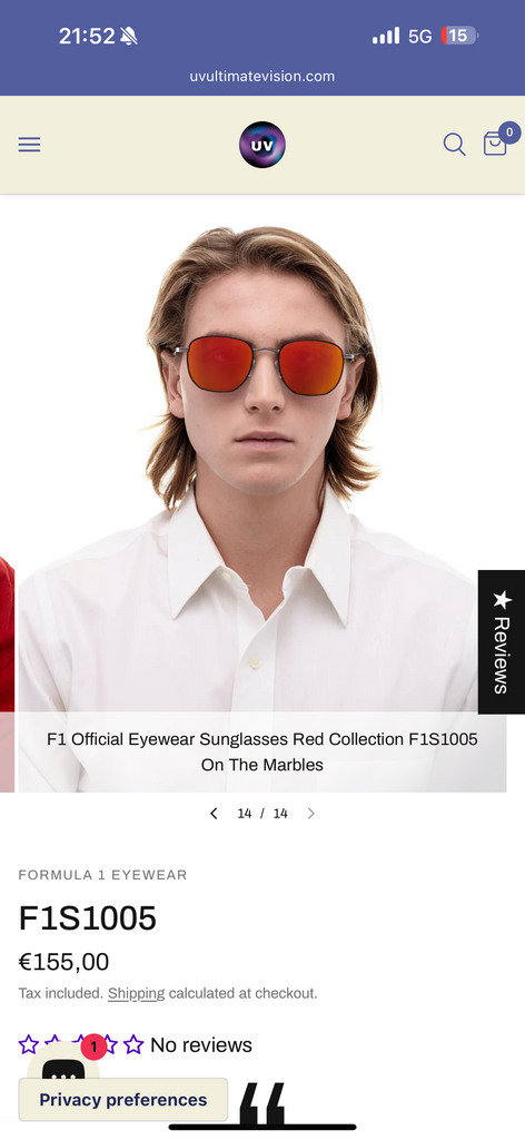 Kính râm Formula 1 F1S1005 Eyewear Red Collection ( ko hộp ) - Ảnh 2