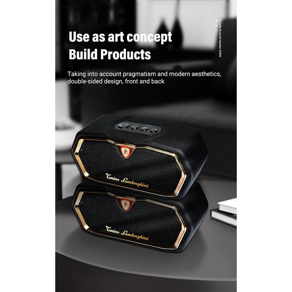Loa Bluetooth Torino Lamborghini TL89 – Da Nappa, Logo mạ vàng 18K, có TWS, CS 20W - Ảnh 8