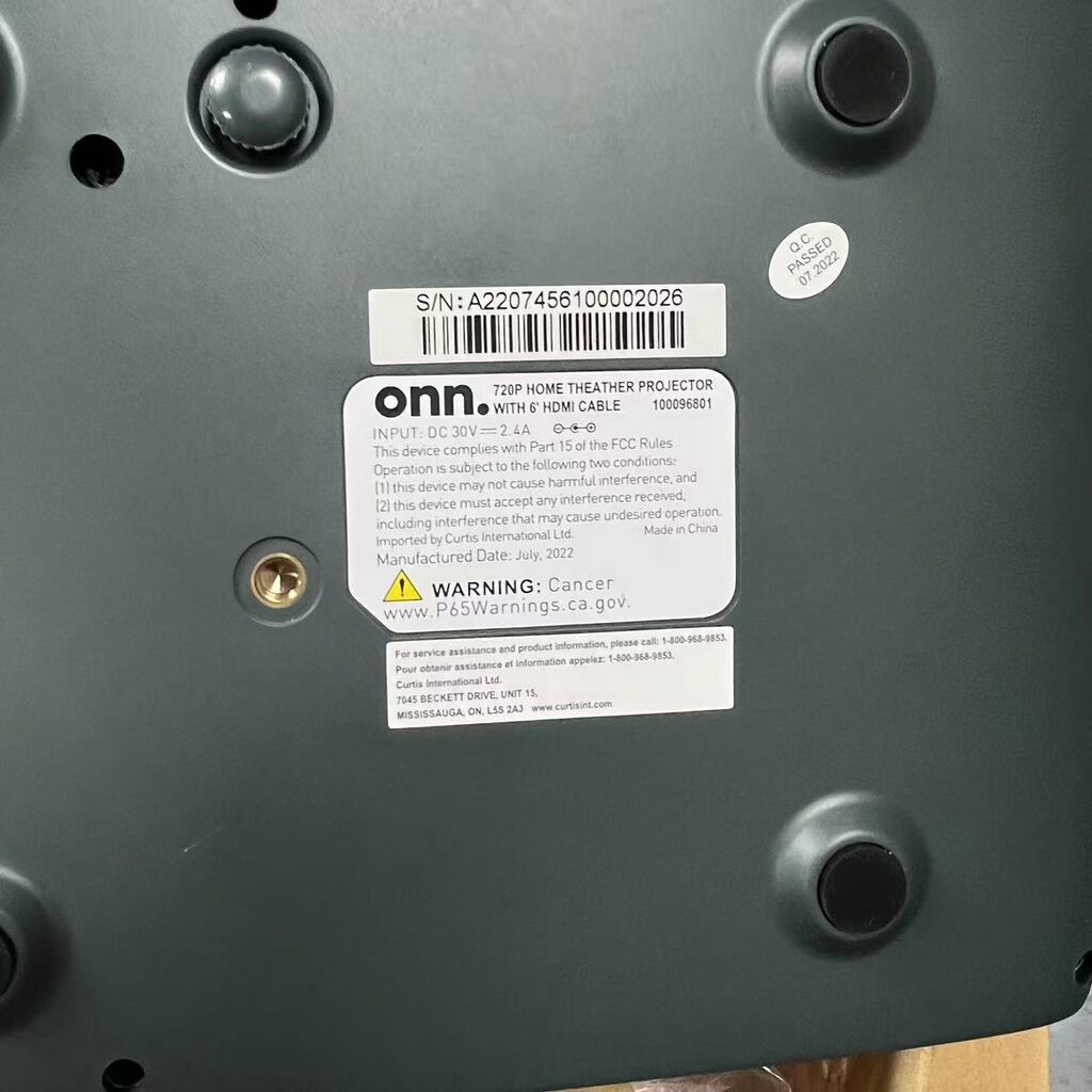 Máy chiếu hãng Onn. (Walmart Mỹ ), chiếu tối đa 210 inch, độ phân giải 720p - Ảnh 10
